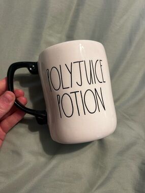 Rae Dunn Harry Potter Ceramic Mug - White with Black Handle